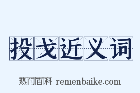 投戈近义词是什么意思的图片